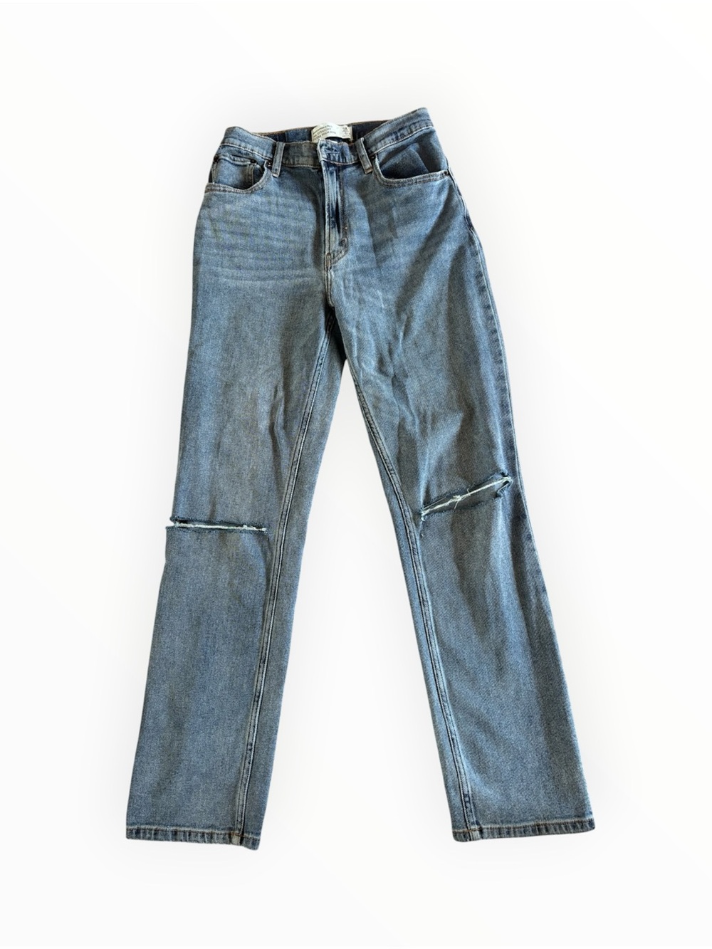 Abercrombie & Fitch Women’s 90s Straight Ultra High Rise Jeans with Knee Slits